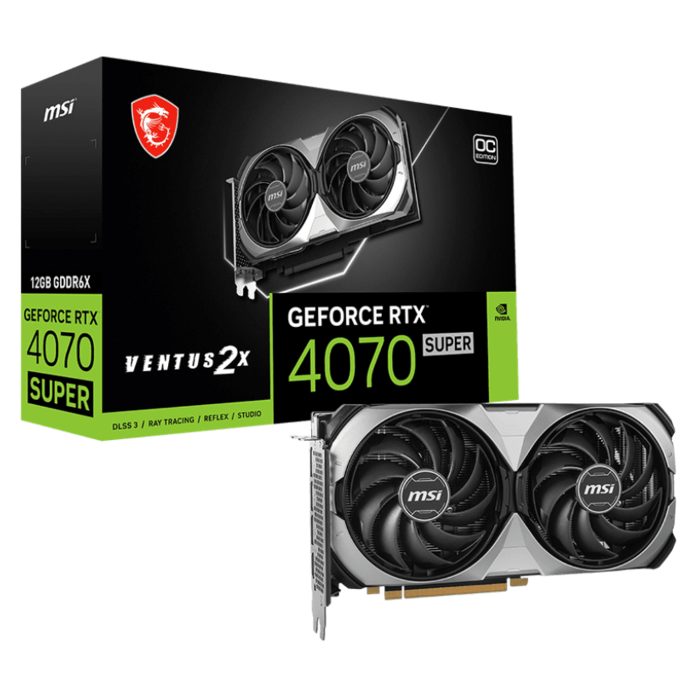 MSI NVIDIA GeForce RTXâ„¢ 4070 SUPER 12G VENTUS 2X OC