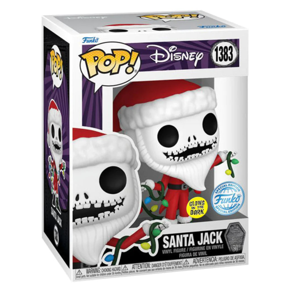 Funko Pop! Disney: The Nightmare Before Christmas - Santa Jack Exclusive Glow In the Dark