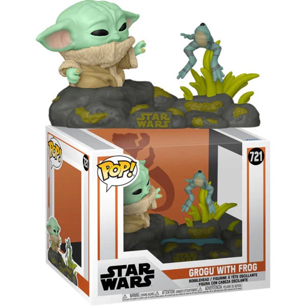 Funko Pop! Star Wars: Mandalorian - Grogu with Frog Deluxe