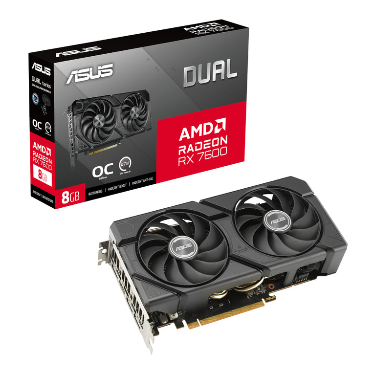 ASUS Dual Radeon RX 7600 EVO OC Edition 8GB GDDR6