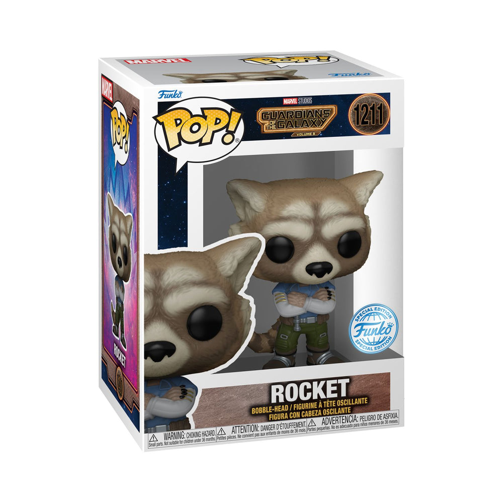 Funko Pop! Marvel Studios: Guardians Of The Galaxy β Rocket Special Edition