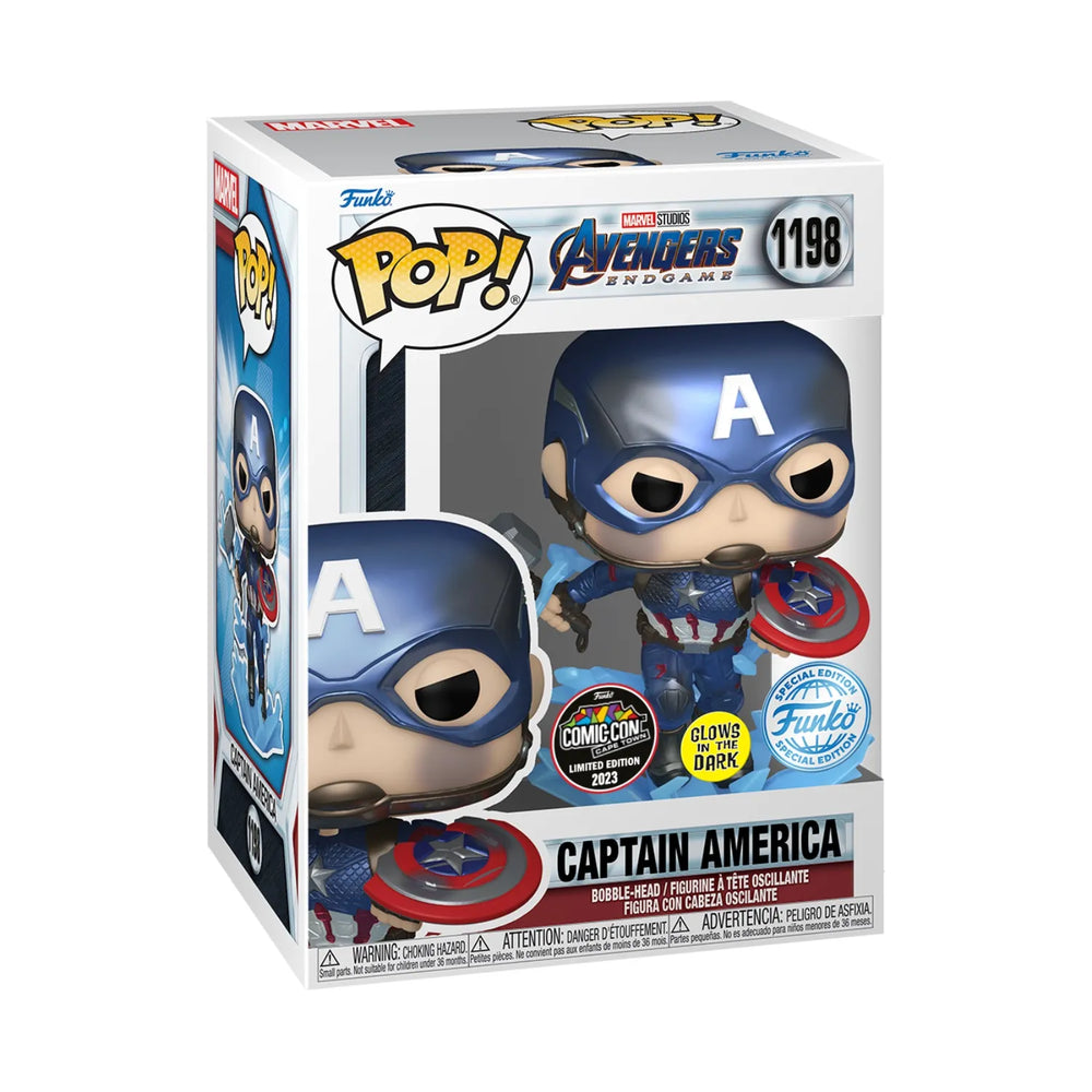 Funko Pop! Marvel Studios: Avengers Endgame β Captain America Glow In The Dark