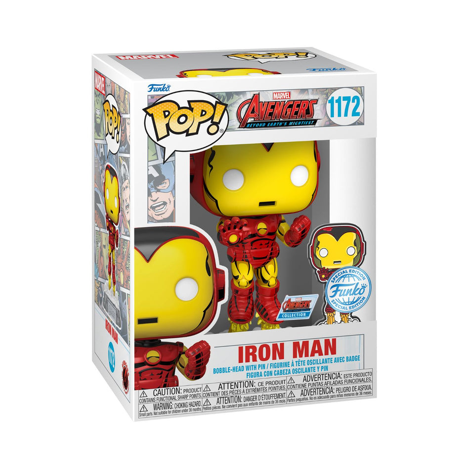 Funko Pop! Marvel Avengers: Beyond Earths Mightiest – Iron Man With Pin Special Edition