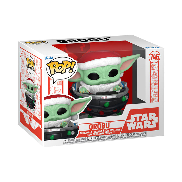 Funko Pop! Star Wars: The Mandalorian - Grogu With Santa Hat In Pram