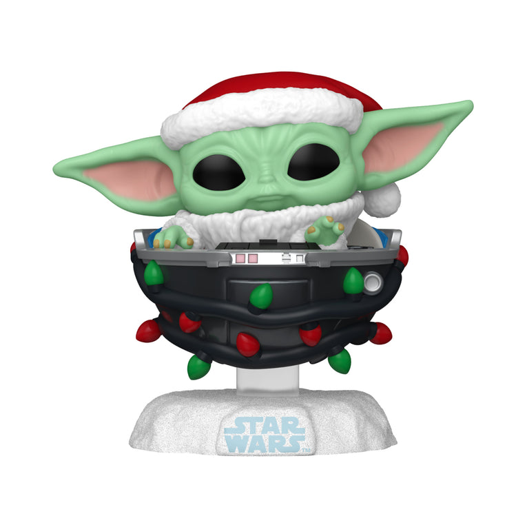 Funko Pop! Star Wars: The Mandalorian - Grogu With Santa Hat In Pram