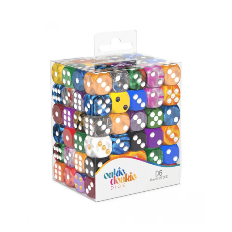 Oakie Doakie Dice D6 Dice Retail Pack 16 mm Mixed