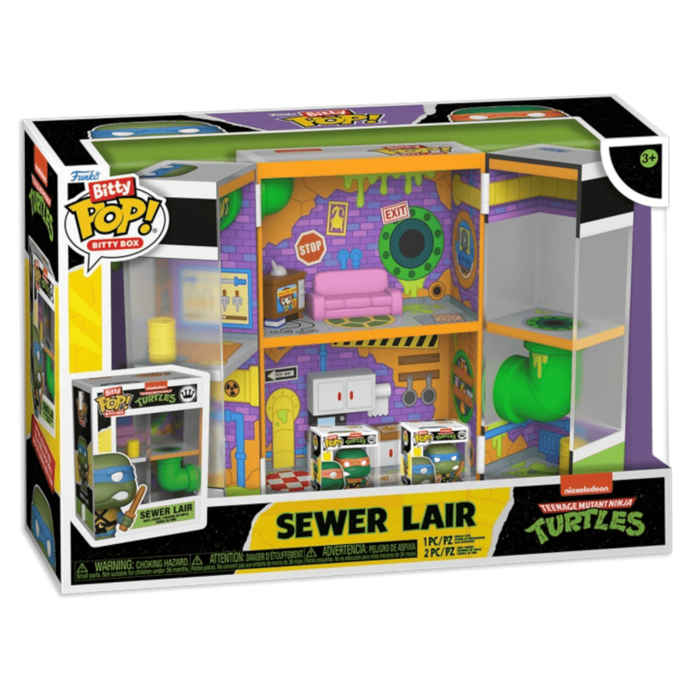 Funko Bitty Pop Box Playset! Teenage Mutant Ninja Turtles - Sewer Lair
