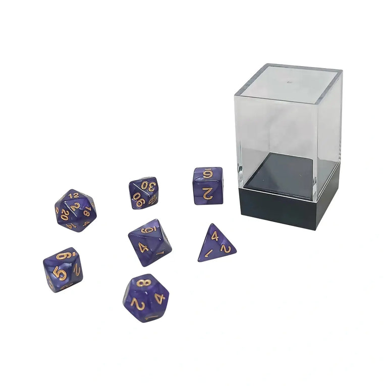 Ancient polyhedral dice seven piece set