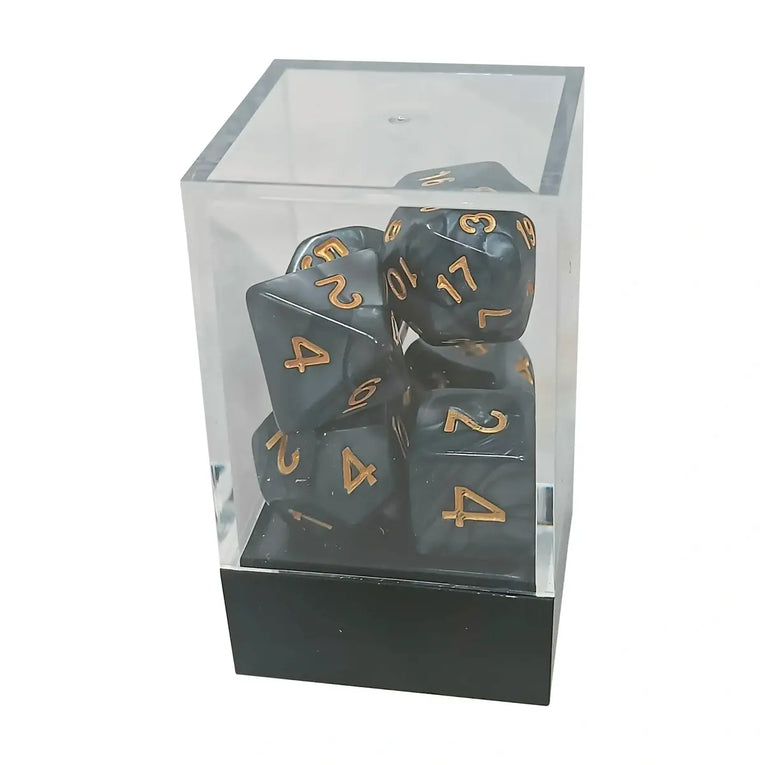 Ancient polyhedral dice seven piece set