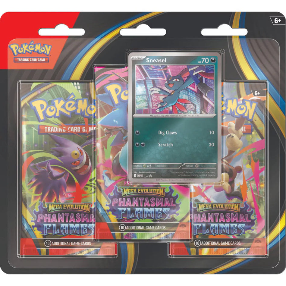 PREORDER Pokémon: Mega Evolution - Phantasmal Flames - 3-Pack Blister