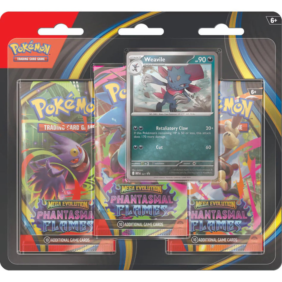 PREORDER Pokémon: Mega Evolution - Phantasmal Flames - 3-Pack Blister