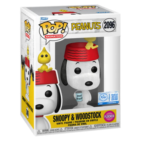 PREORDER Funko Pop! Peanuts - Snoopy with Woodstock Flocked