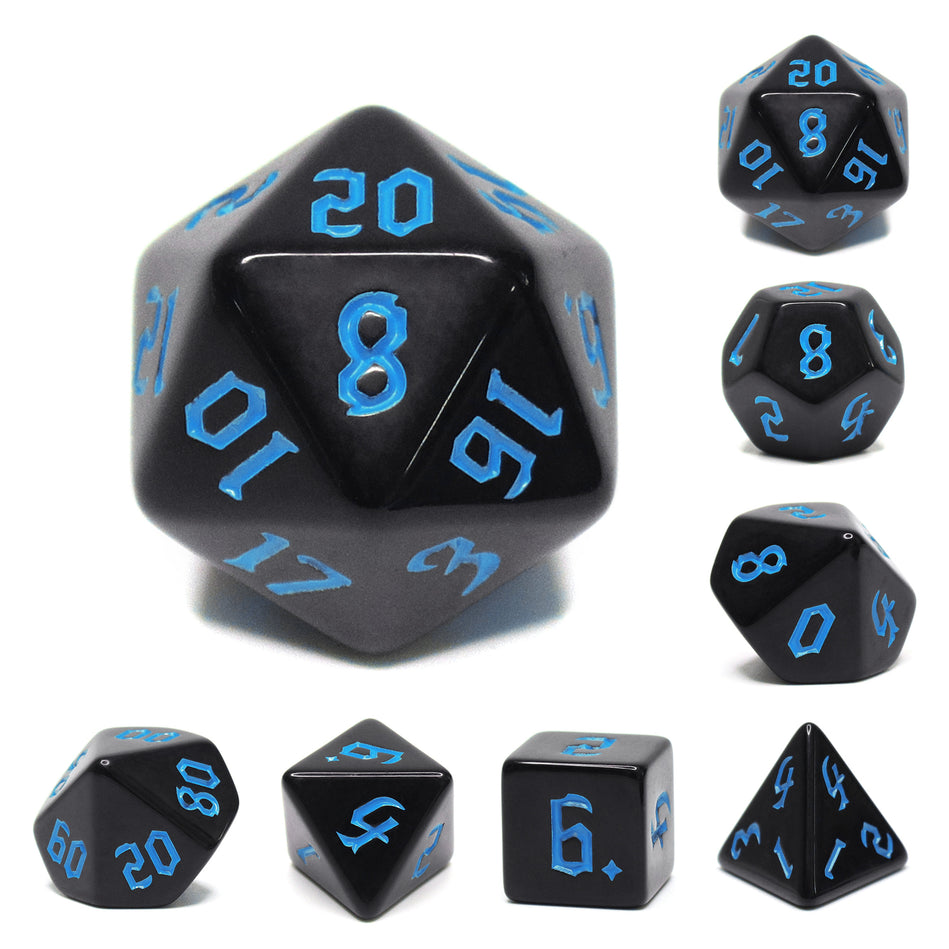 Polyhedral chon drite dice seven piece set