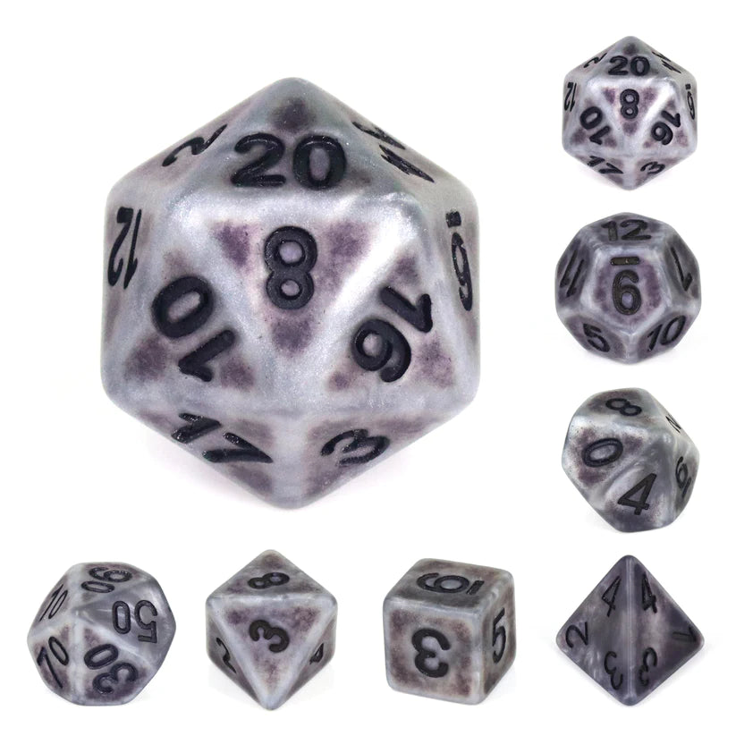 Ancient polyhedral dice seven piece set