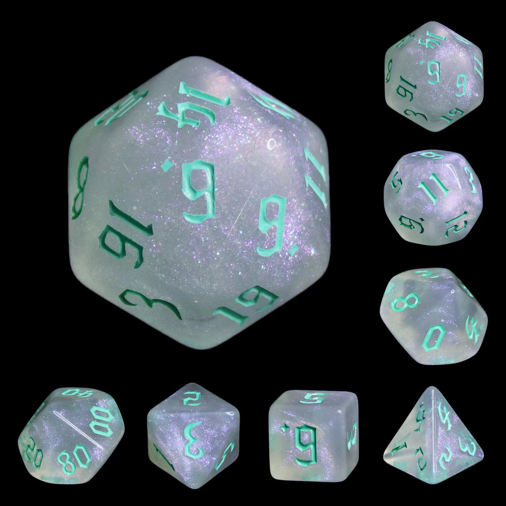 The Chaos polyhedral dice seven piece set