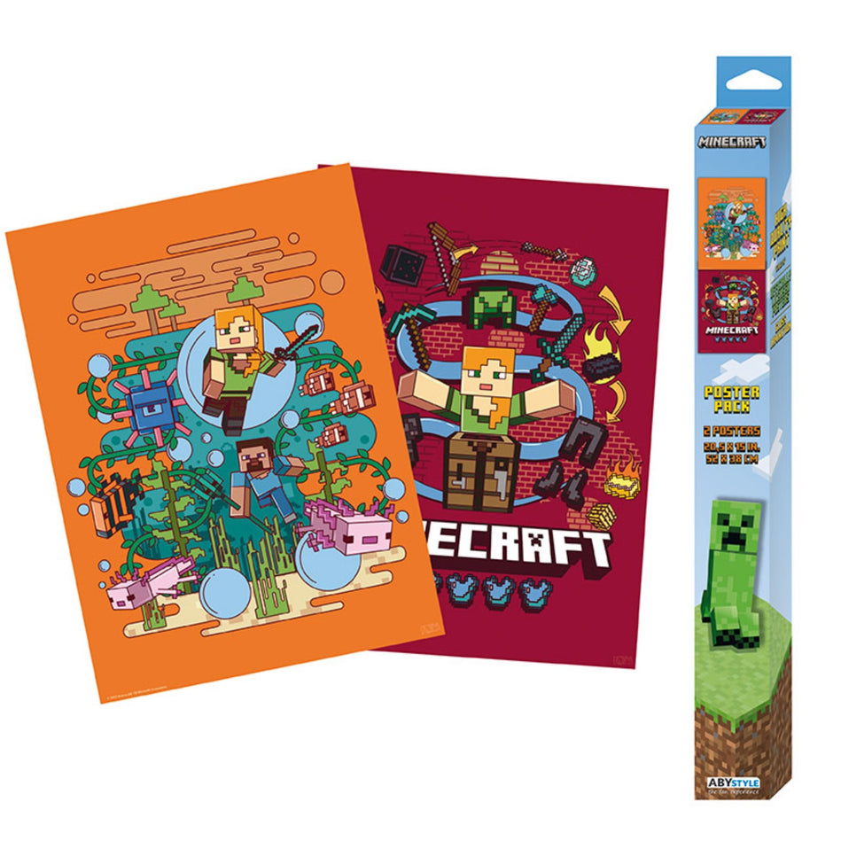 Minecraft – Set 2 Chibi Posters – Core Minecraft 52×38