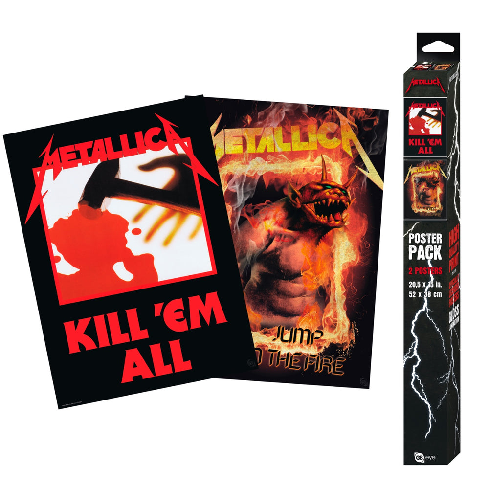 Metallica – Set 2 Chibi Posters – Kill Them All Fire Guy 52×38