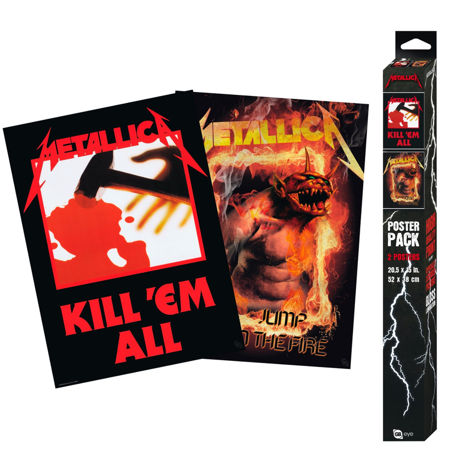 Metallica – Set 2 Chibi Posters – Kill Them All Fire Guy 52×38