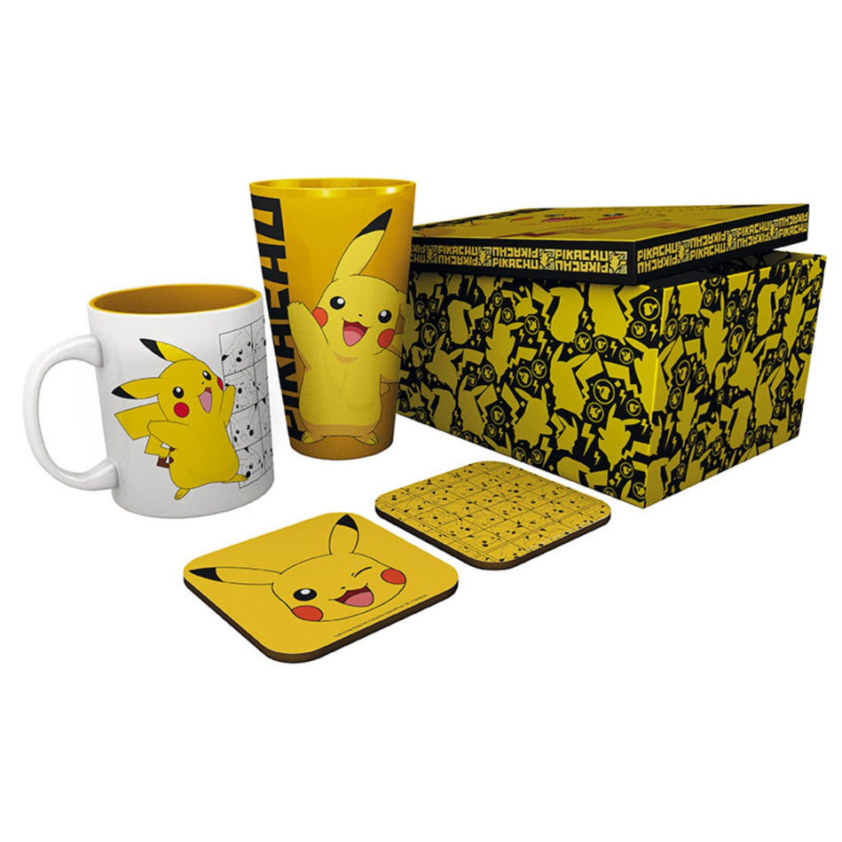 Pokemon – XXL Glass – Mug – 2 Costers Pikachu