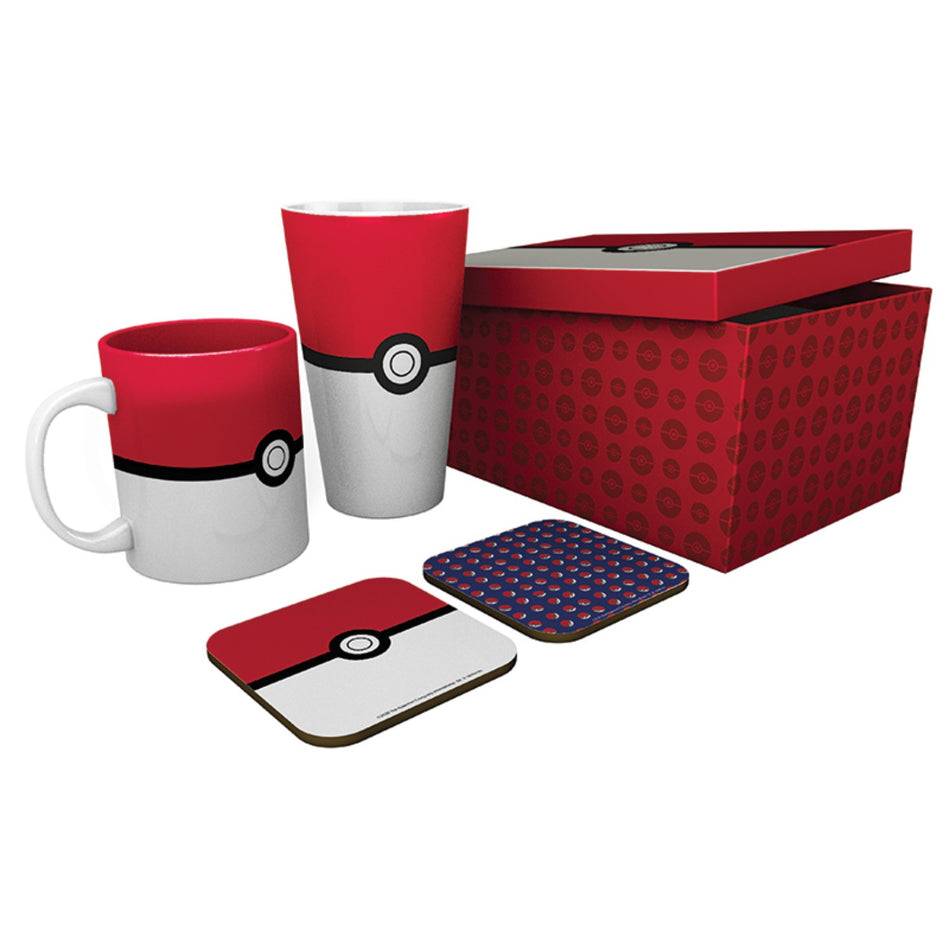 Pokemon – XXL Glass – Mug – 2 Costers Pokeball