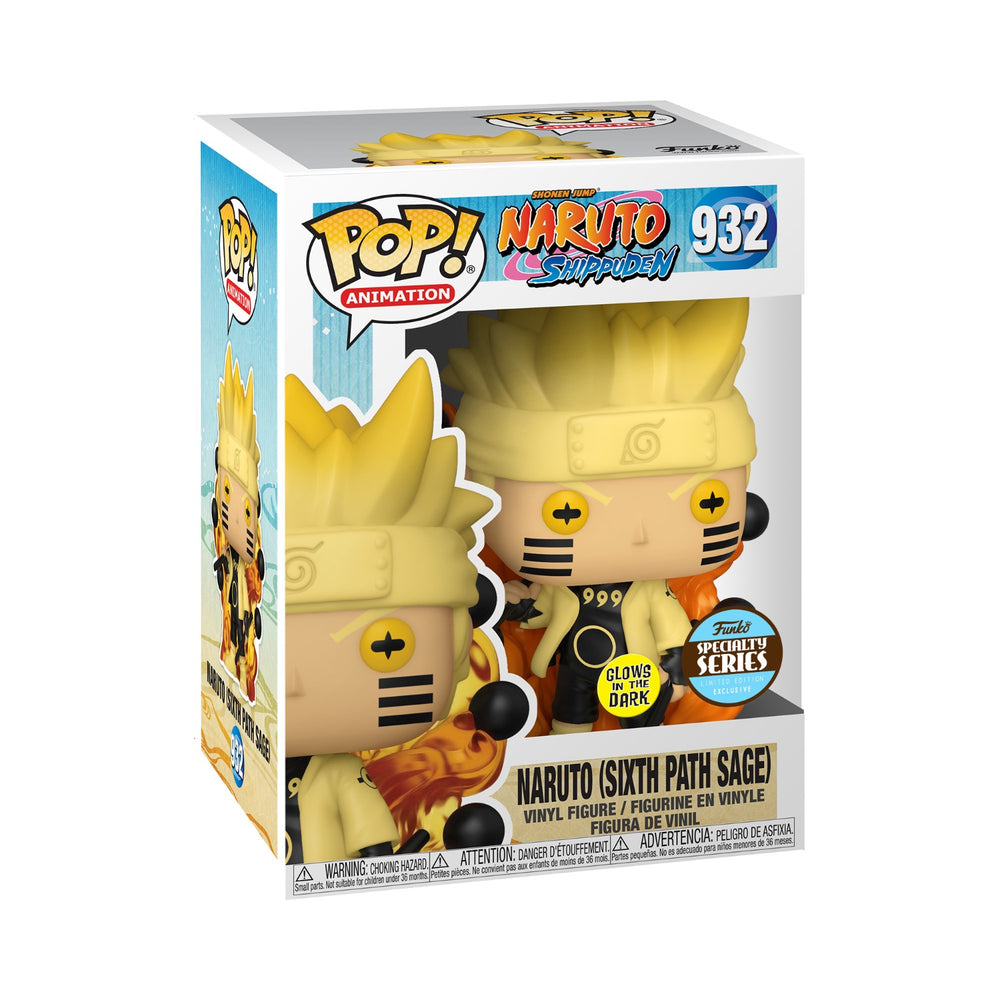 Funko Pop! Animation: Shonen Jump Naruto Shippuden – Naruto Sixth Path Sage - Glows In The Dark Special Edition