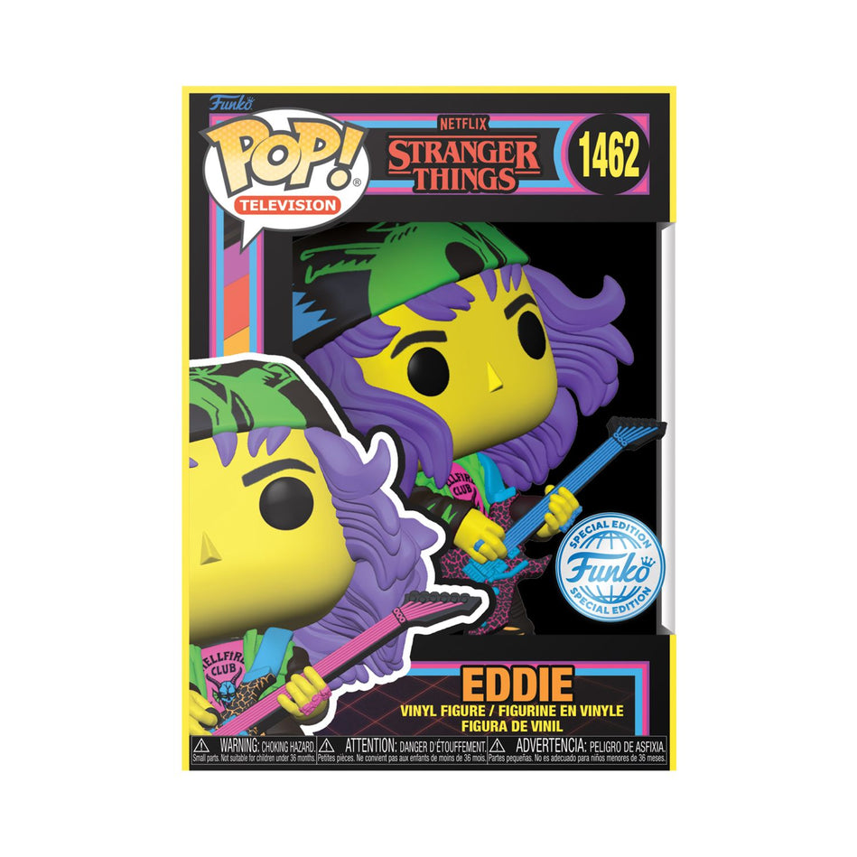 Funko Pop! Television: Netflix Stranger Things – Eddie Black Light - Special Edition