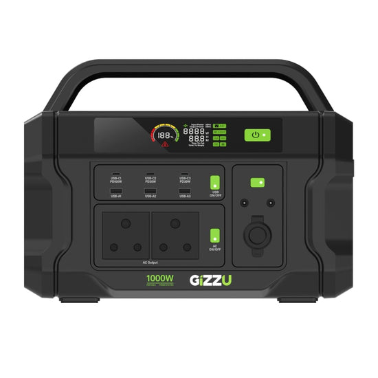 GIZZU CHALLENGER PRO 1120WH/1000W UPS FAST CHARGE LIFEPO4 PORTABLE POWER STATION