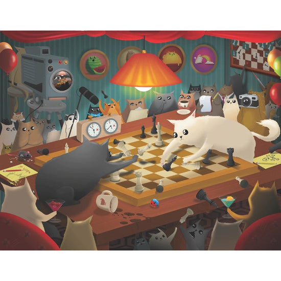 Exploding Kittens Puzzle - Cats Playing Chess