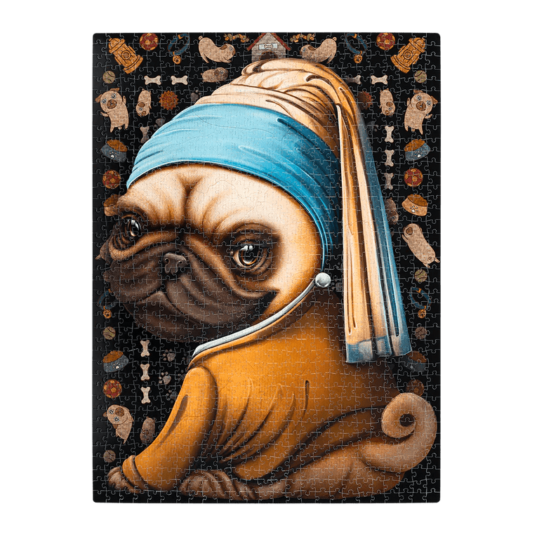 Exploding Kittens Puzzle - Pug With a Pearl Earring