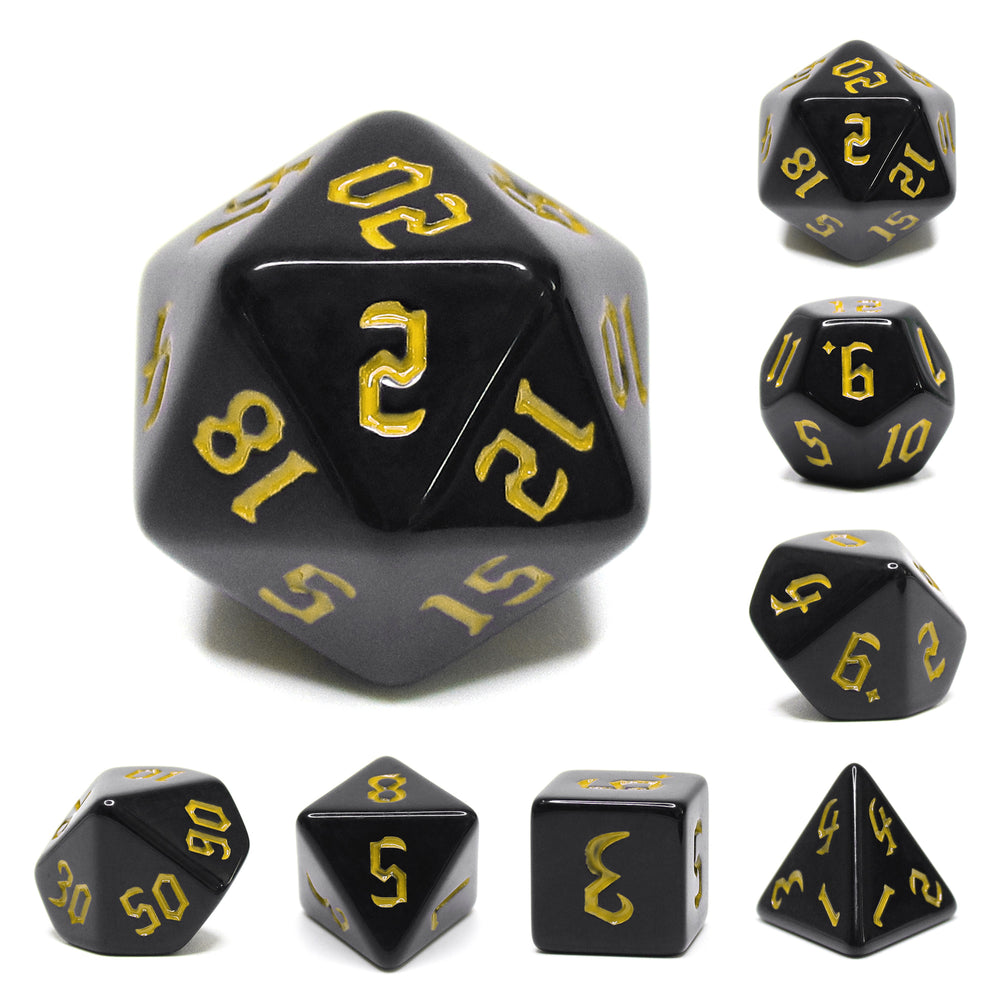 Polyhedral chon drite dice seven piece set
