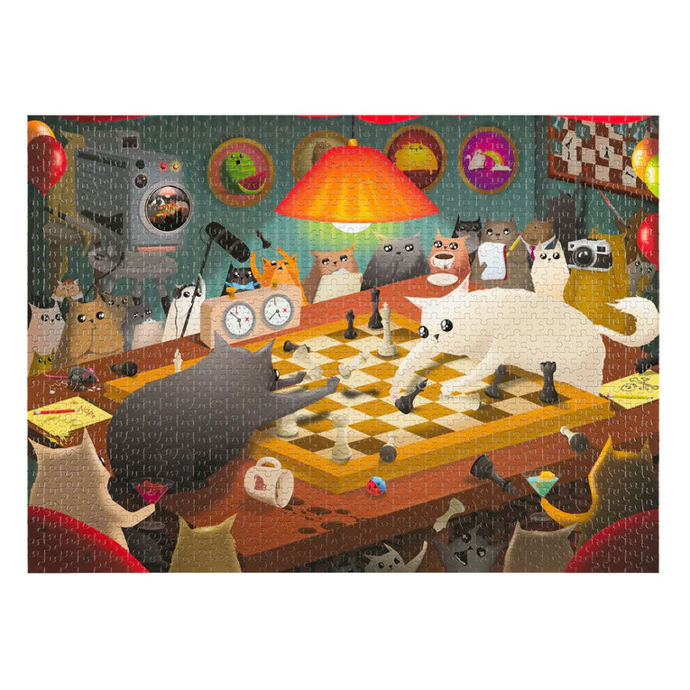 Exploding Kittens Puzzle - Cats Playing Chess