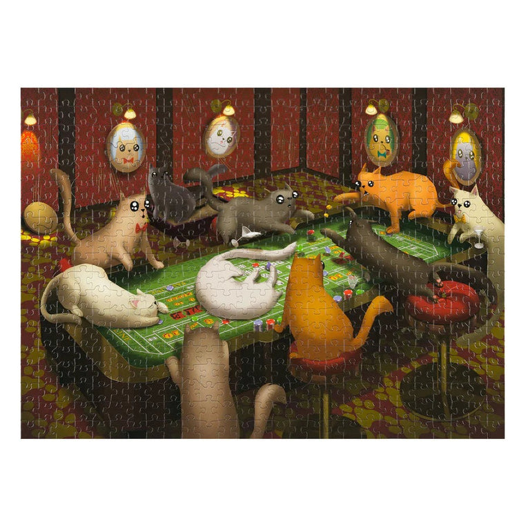 Exploding Kittens Puzzle - Cats Playing Craps