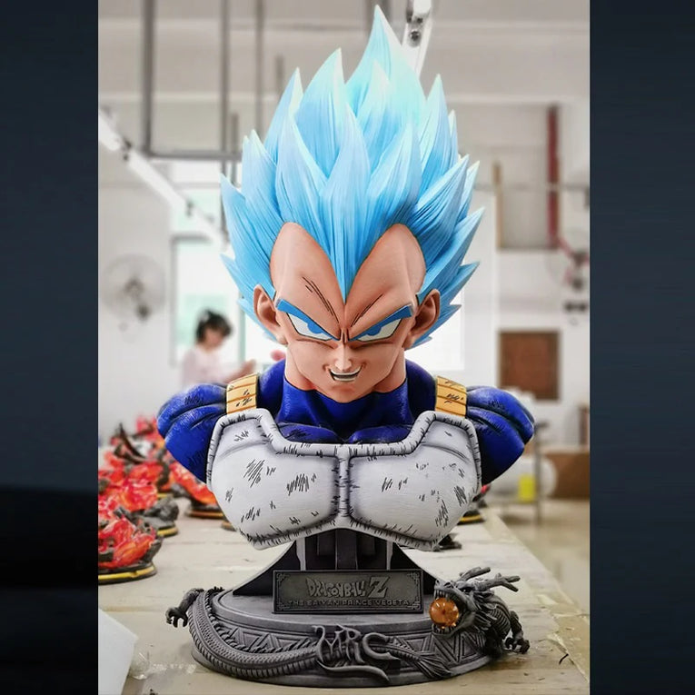 Vegeta Head-Shoulder Blue Hair Statue