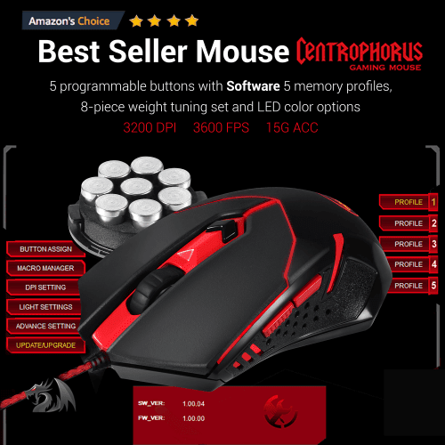 REDRAGON Black Gaming Keyboard & Mouse Combo