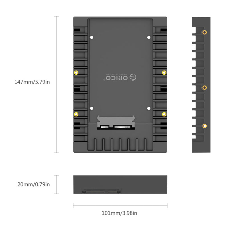 ORICO 2.5" to 3.5" HDD|SSD Caddy - Black