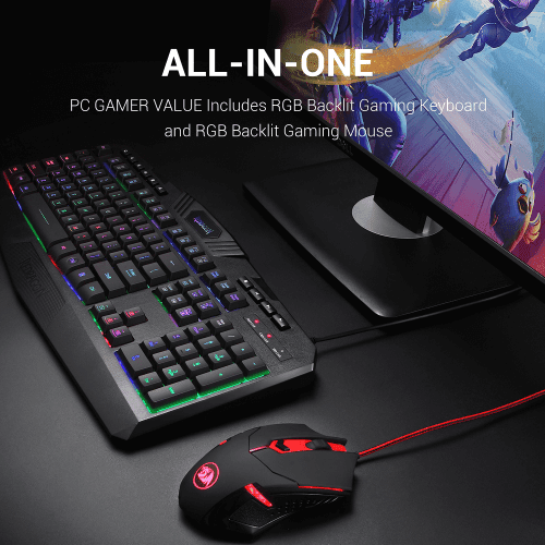 REDRAGON Black Gaming Keyboard & Mouse Combo