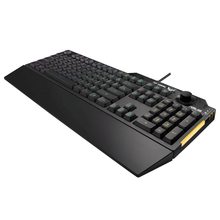 ASUS TUF Gaming K1 RGB keyboard with dedicated volume knob