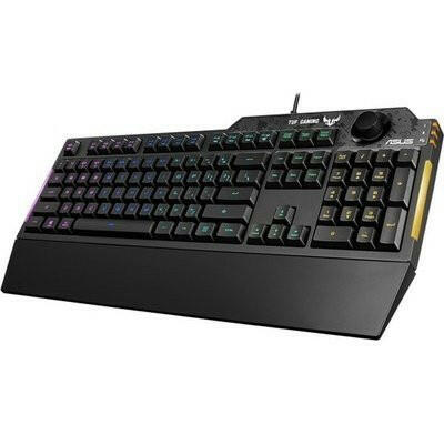 ASUS TUF Gaming K1 RGB keyboard with dedicated volume knob